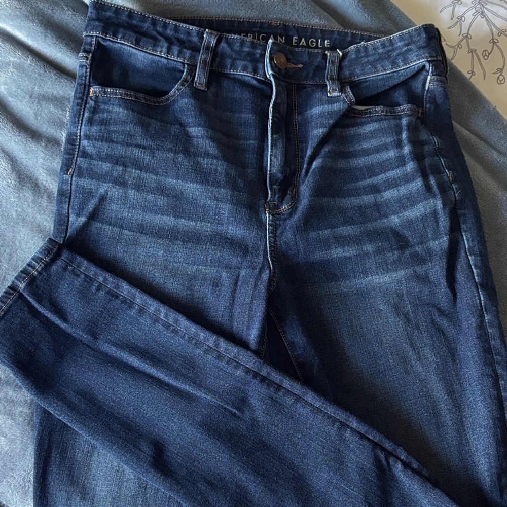 American Eagle Outfitters High Rise Dark Blue Jeans